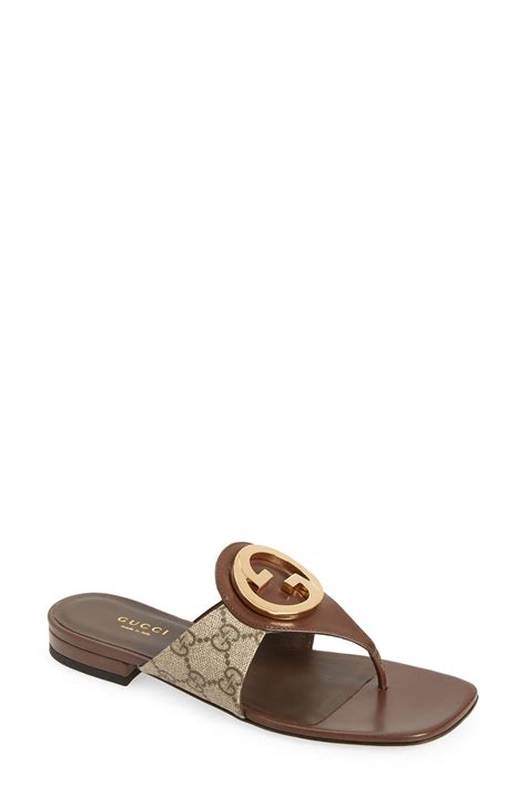 gucci flip flops women's|Gucci blondie flip flop women.